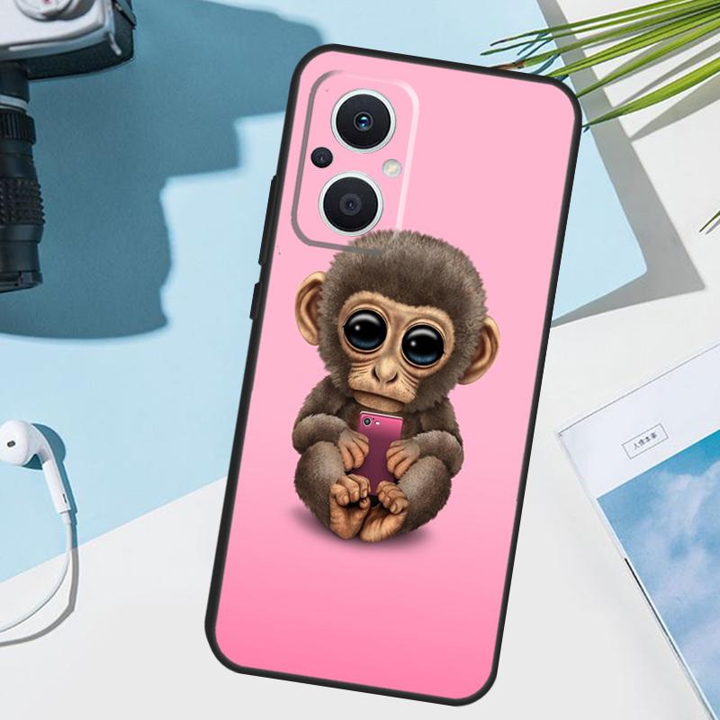 Чехол с обезьяной, гориллой, обезьянкой для OPPO Reno 12 F 13F 14F 11F 10 11 13 14 Pro 7 8 Lite OPPO Find X9 X5 X6 X8 Pro Чехол