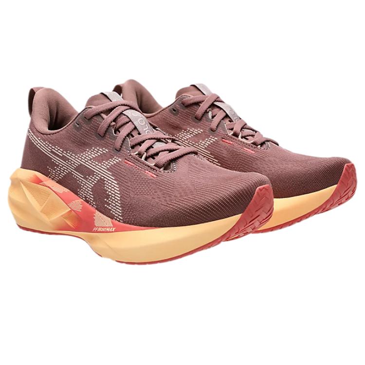 Asics Novablast 5 Удобные Модные Минималистичные Универсальные Низкие Беговые Кроссовки Женские Кроссовки Коричневый 1012B765-600