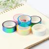 Mirror Wrapping Waterproof Graphic Tape Removable Decorative Sparkle Metallic Tape Rainbow Stationery Scrapbooking Gift Box