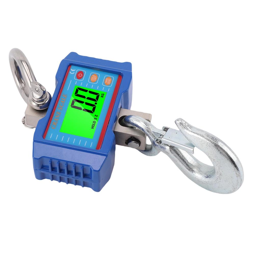 Digital Crane Scale 2000KG 4400lb Accurate with LCD Backlight Remote Unit Switch Data Hold Tare Reset for Industrial