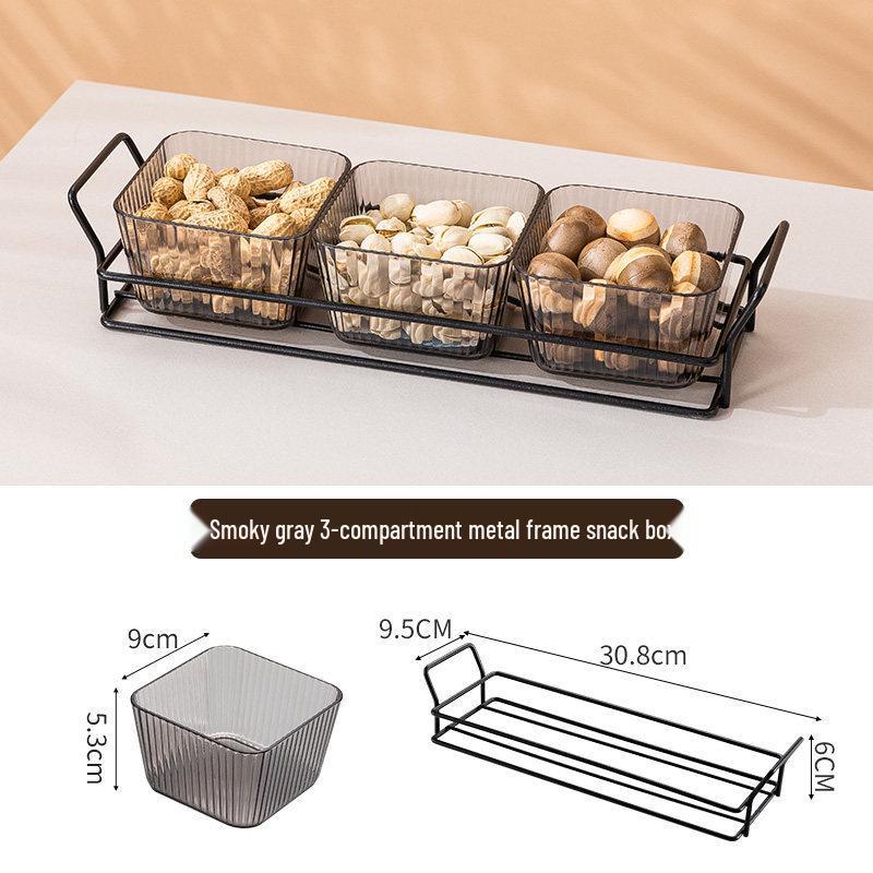 Креативная пластиковая тарелка с отделениями для закусок для гостиной или бара