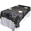 Halloween Tablecloth Decoration Black Lace Table Runner Round Spider Cobweb Table Cover Fireplace Mantel Scarf Lampshade Bat Wall Stickers for