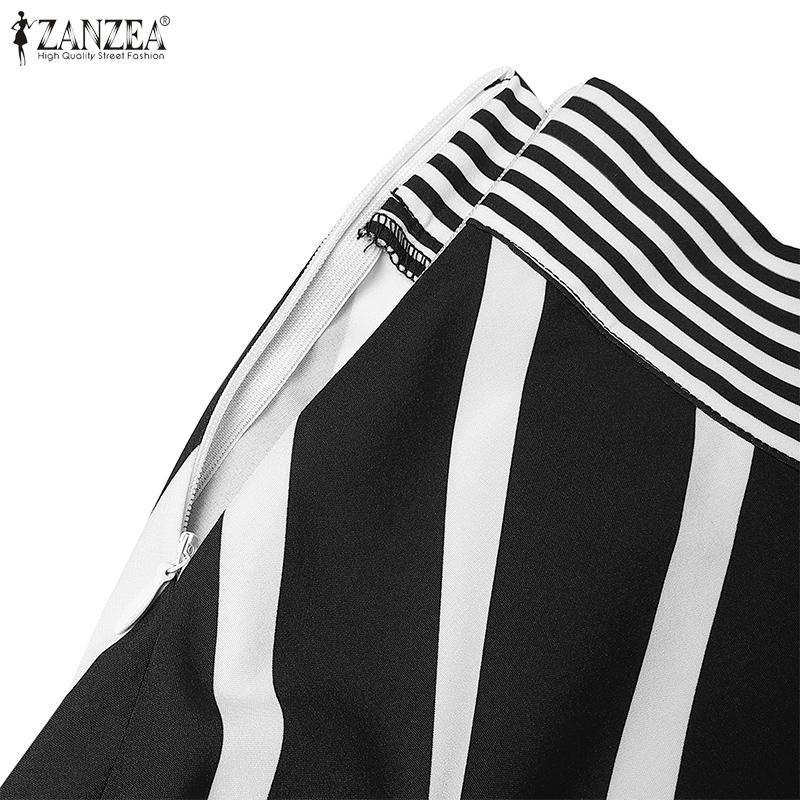 ZANZEA Женские повседневные свободные длинные юбки в полоску