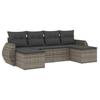 VidaXL Salon de Jardin avec Coussins 6 pcs, Canapés de Terrasse, Ensemble de Meubles de Patio, Mobilier d'Extérieur, Gris 3254057
