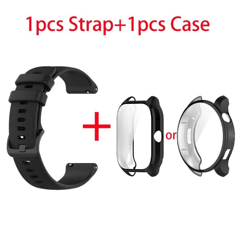 Чехол + ремешок для умных часов Amazfit GTS4 Mini, мягкий силиконовый ремешок, браслет для Huami Amazfit GTS2 GTS2 Mini GTR4 GTR2, спортивный силиконовый ремешок