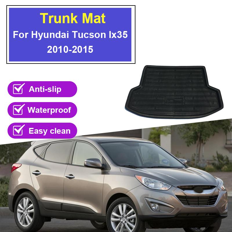Car Rear Trunk Mat EVA For Hyundai Tucson Ix35 2010-2015 Anti-slip Mat Cargo Trunk Boot Tray Floor Rug Parts Auto Accessories