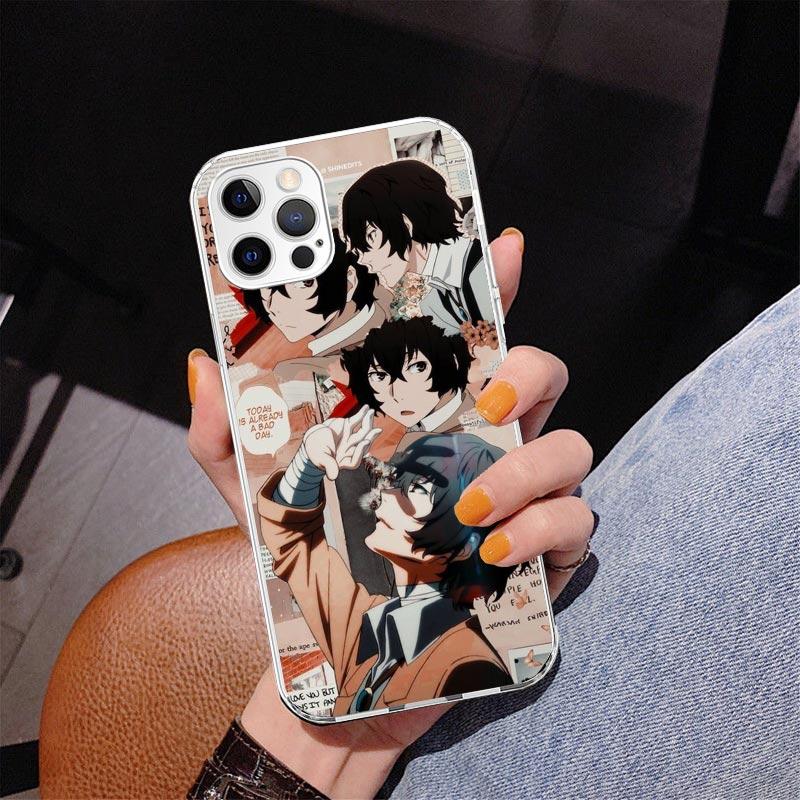 Плакат Bungo Stray Dogs Чехол для телефона с аниме для iPhone 17 Air 16 Pro Max 16E 15 + 14 Plus 11 12 13 Mini 7 8 SE Подарок Печатная обложка Веселый