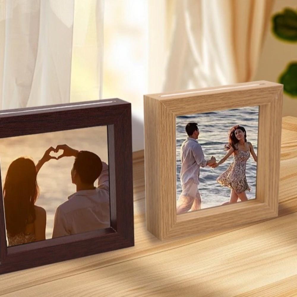 5PCS Square Puzzle Picture Frame Decorative Fridge Magnet Refrigerator Picture Frame Photo Display