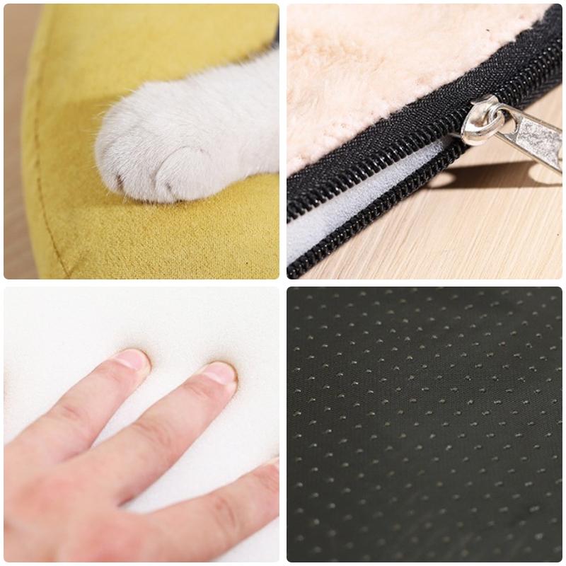 Домик-кровать для питомца Четыре сезона Кровать для кошки собаки Теплый Съемный чехол Моющийся Укрытие для питомца Овальное отверстие Гнездо для питомца В помещении На улице Коврик для питомца