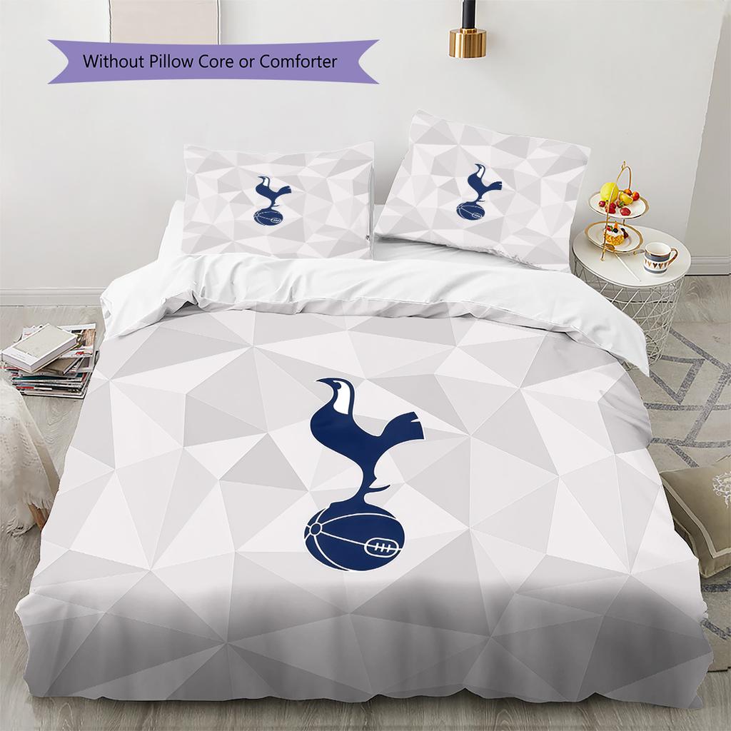 Tottenham Hotspur Pattern Bedding Quilt Set Home Decoration Gift (1 * duvet cover + 2 * pillowcase without core)