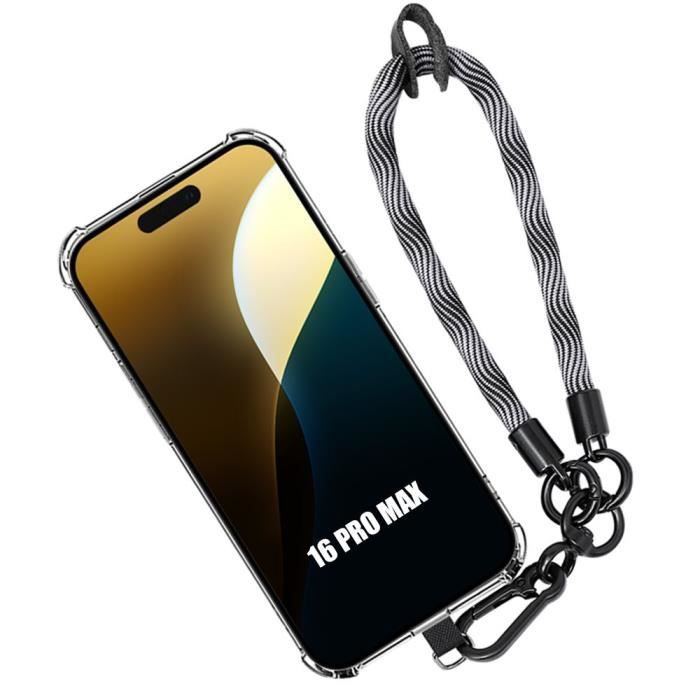 Чехол - Чехол - для iPhone 16 Pro Max - Противоударный - Съемный ремешок - Синтетический