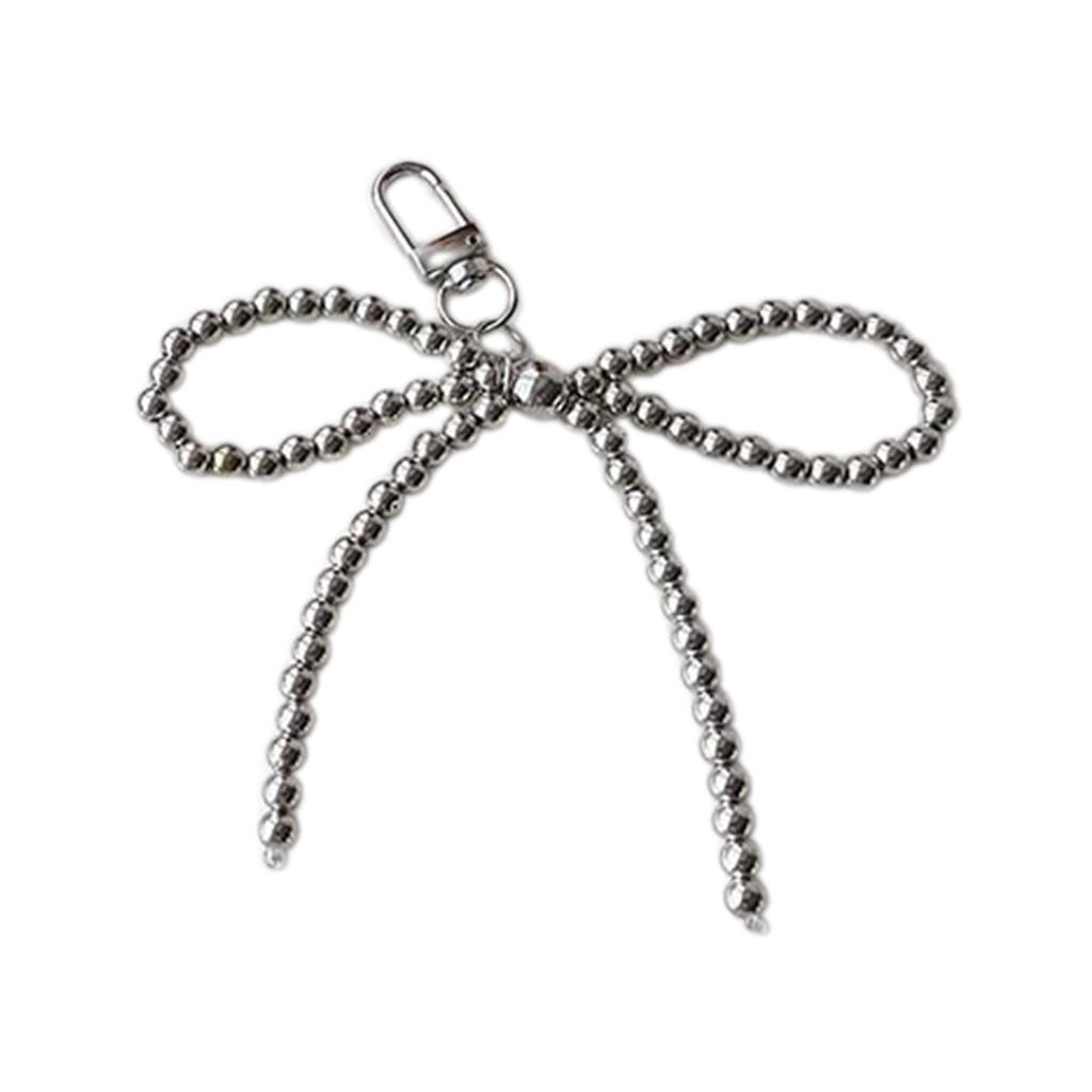Fashionable Beaded Bowknot Phone Chain Stylish Keychain Pendant Bag Decoration Elegant Pendant for Backpack Purse Bag