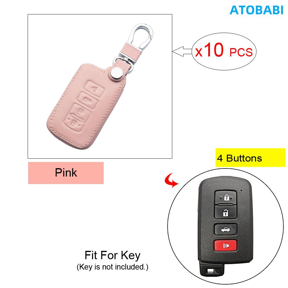 Кожаная сумка-чехол для автомобильного ключа для Toyota Camry Rav4 Avalon Corolla Land Cruiser Highlander Aurion Smart Remote Fobs Shell Cases