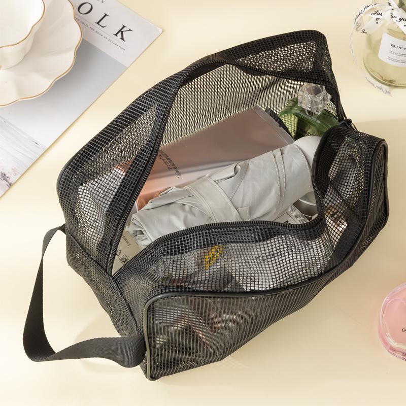 Mesh Shower Caddy Tote Bag Cosmetic Makeup Storage Bag Multifunctional Shower Bag Large Capacity Portable Toiletry Organizer