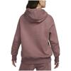 Nike Женская толстовка с капюшоном из флиса Phoenix, топ, дымчато-серый, фиолетовый, DQ5861-208