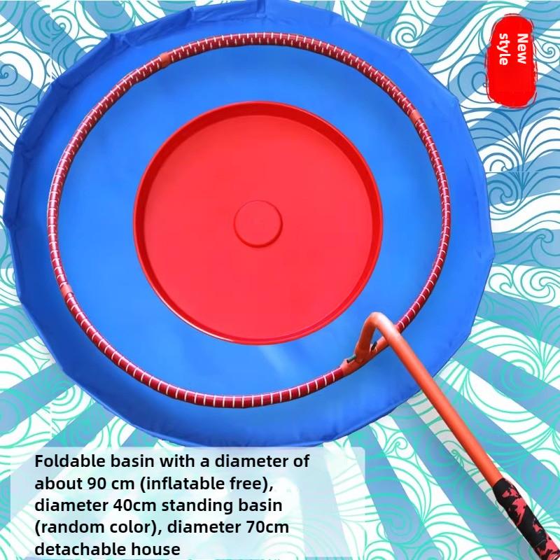New Bubble Show Props Set for Performance, Magic Bubble Tool for Blowing Large Bubbles, Red Cloth Tub for Enchanting Shows