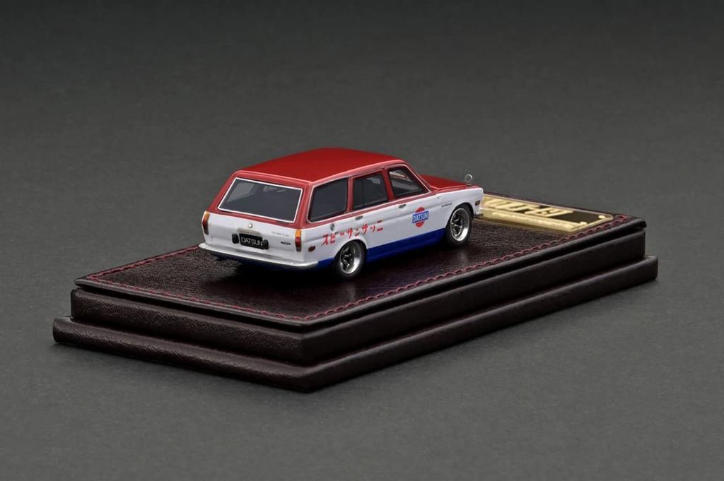 Ignition Model Datsun Bluebird Wagon Finished Product 1/64 (510) Red/White/Blue