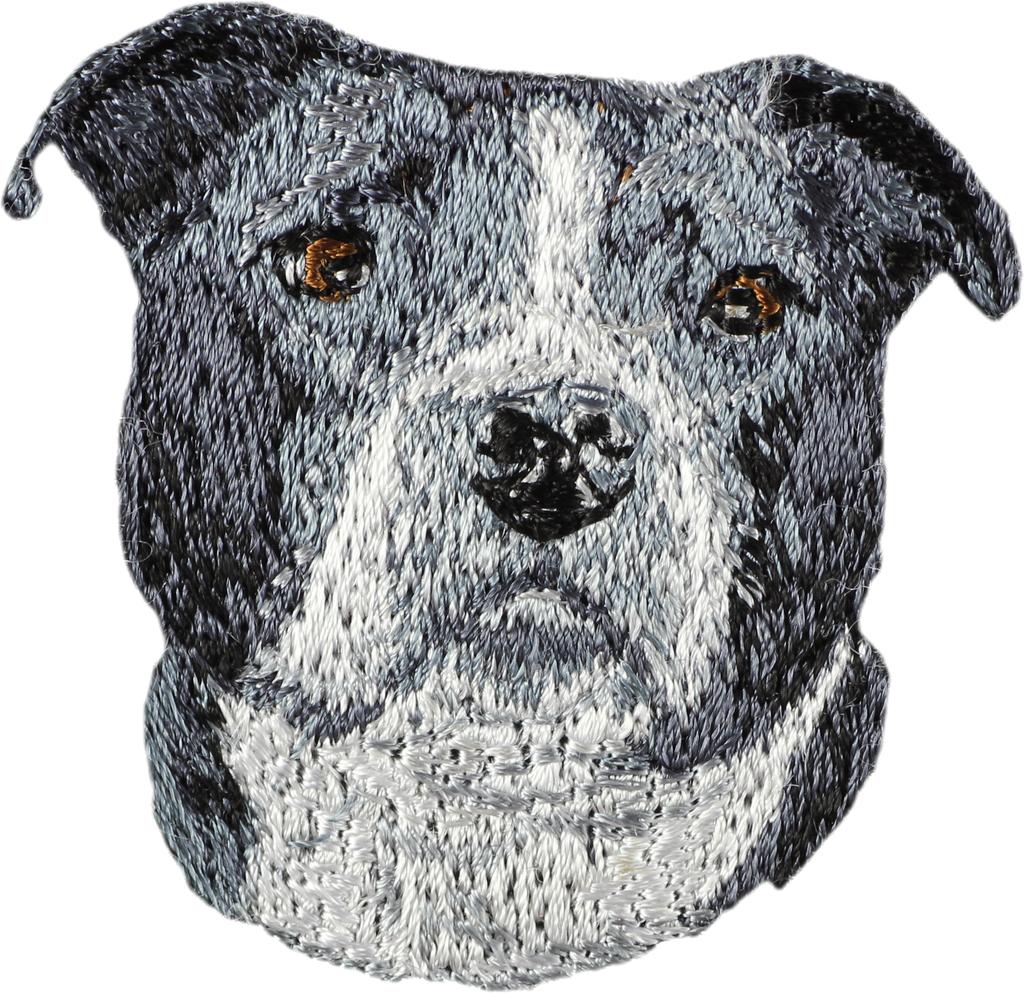 Buldog Amerykański - Naszywka W Kształcie Psa, Haftowana Łatka, Unikatowa Ozdoba Do Plecaka Marki Art-Dog