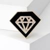 New Fashionable Diamond Shaped Brooch with Simple and Retro Diamond Inlaid Pin for Women's Clothing Accessories Corsage