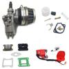 47CC 49CC Carburetor With 44mm Air Filter Red Blue Silver And Gasket Ignition Coil For Mini Moto Dirt Pocket Bike ATV Quad