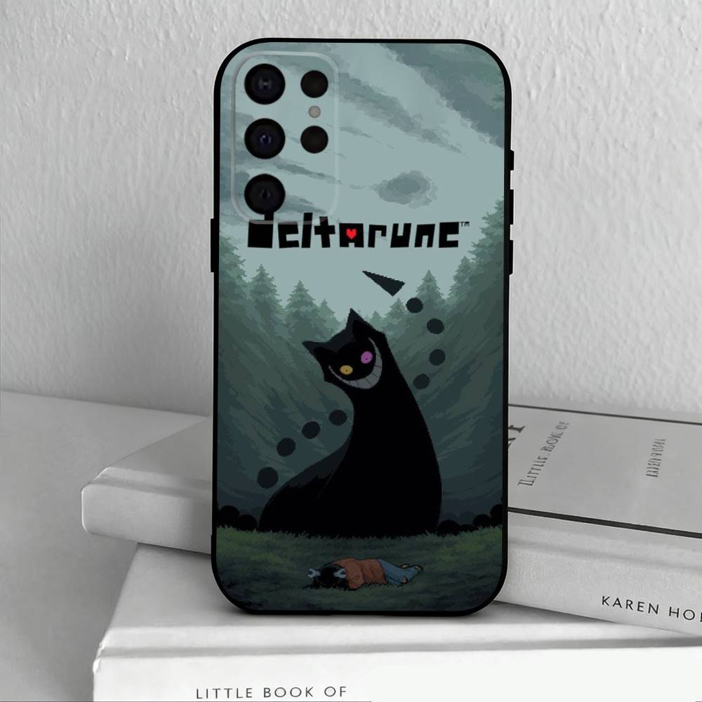 Чехол для телефона D-Deltarune-E для Samsung S25,24,23,22,30,21,10,9,Ultra,Plus,Lite,FE,4,5 G Мягкий Черный Чехол