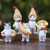Trendy Play Food Cat Plush Doll Blind Box: Fried Shrimp & Shark Cat Figurine Desktop Ornament