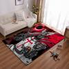 Medieval Knight with Sword and Red Cross Design Non-slip rug suitable for living room and bedroom sofas.