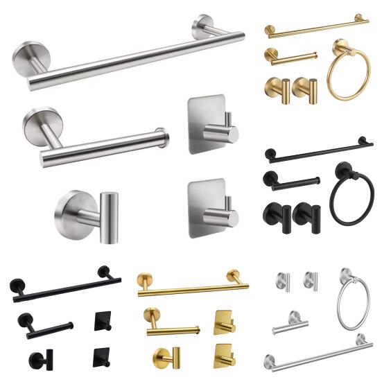 Вешалка для полотенец, набор принадлежностей для ванной комнаты, полированная поверхность, легко моется, устойчив к отпечаткам пальцев, настенный держатель для полотенец и халатов