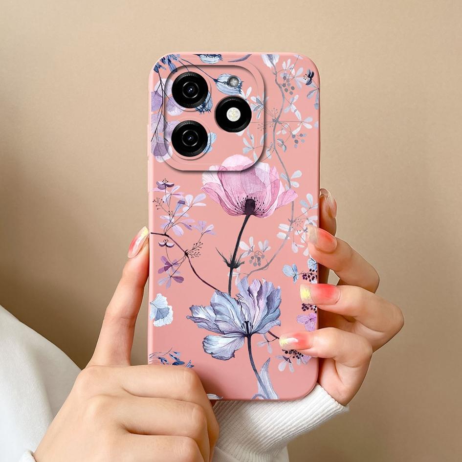 Phone Cases For Infinix Smart 8 Cover Cute Fashion Girl Butterfly Protective Matte Soft Silicone For Infinix Smart8 X6525 Fundas