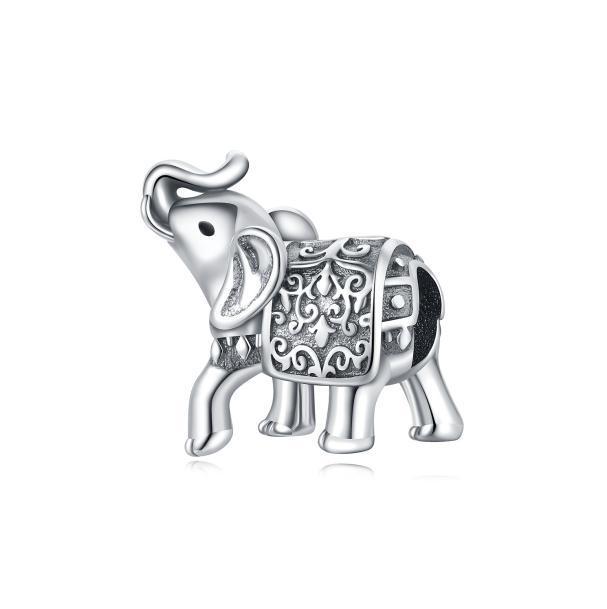 S925 Silver Animal Theme Bracelet Bead Charms Elephant Rabbit Leopard Lion Pendant Beads DIY Jewelry Making Accessories