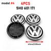 4Pcs 55mm 65mm Car Wheel Center Hub Caps Cover For VW Volkswagen Golf Polo Passat Touran CC B5 B6 B7 Jetta Replace Accessories