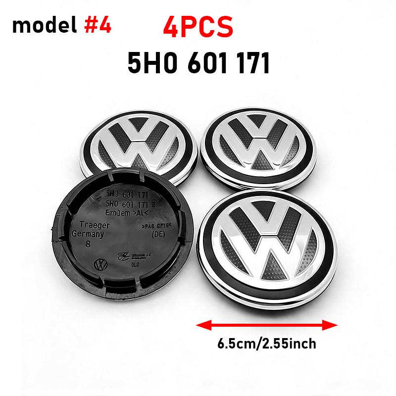 4Pcs 55mm 65mm Car Wheel Center Hub Caps Cover For VW Volkswagen Golf Polo Passat Touran CC B5 B6 B7 Jetta Replace Accessories