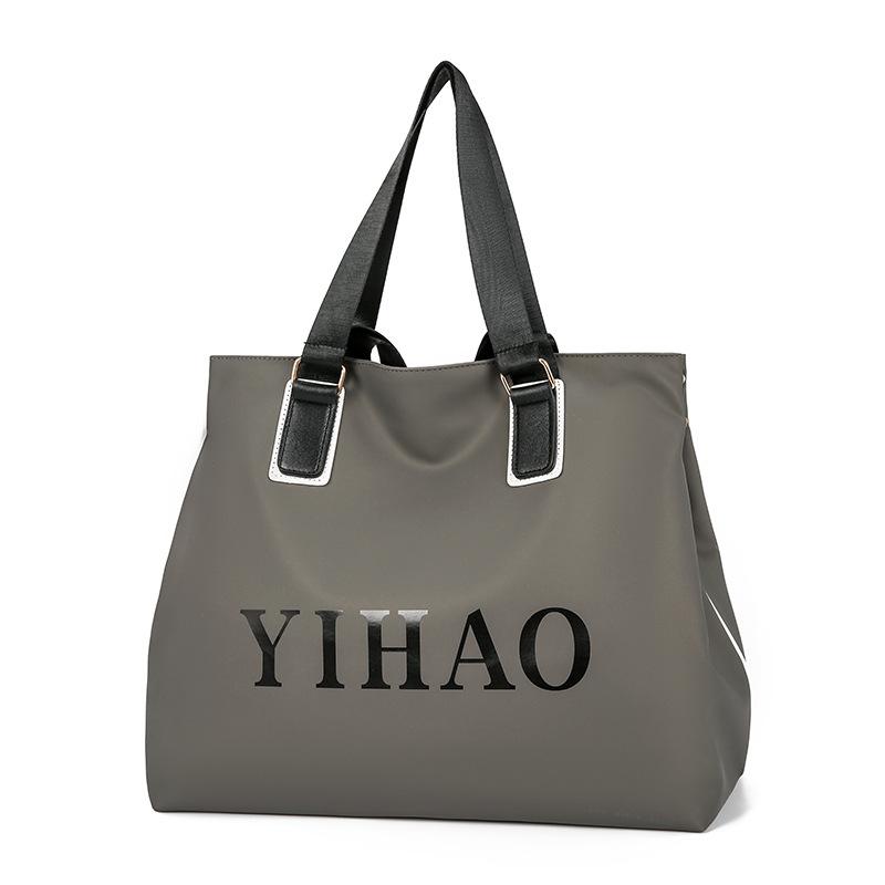 Большая емкость повседневная водонепроницаемая нейлоновая сумка-тоут модный дизайн простая сумка через плечо для женщин