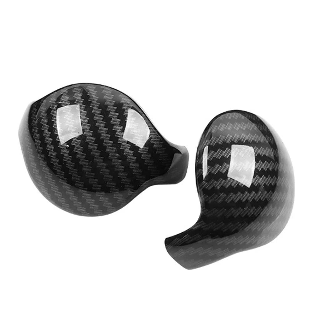 2 шт., карбоновая накладка на ручку переключения передач для салона автомобиля, красная/черная для Ford Mustang 2015 - 2019, накладка на ручку переключения передач автомобиля