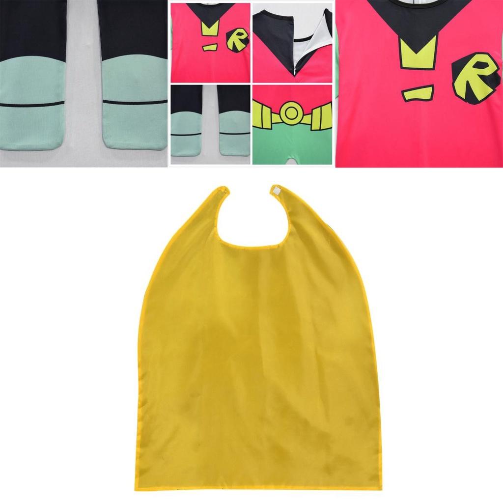 Аниме Костюм Робина из Юных Титанов для Мальчиков Идеальный Косплей Супергероя Комбинезон**