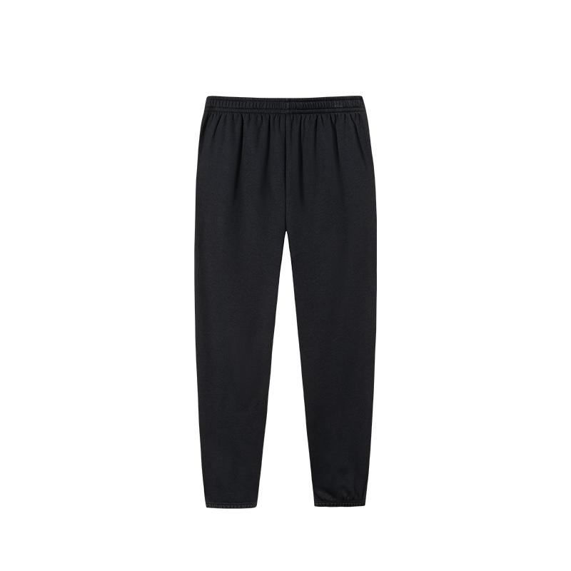 Anta Мужские спортивные штаны Training Series со средней посадкой, на завязках, с манжетами, трикотажные, мужские брюки Basic-Black 952517307N-1