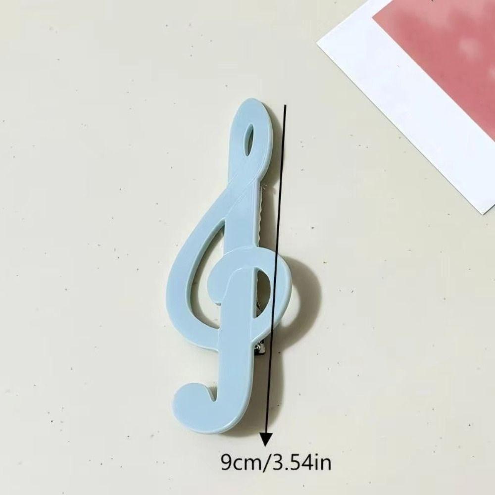 Y2K Duckbill Alligator Clip Music Note Side Clip Hair Accessories Music Note Hair Clip  Women