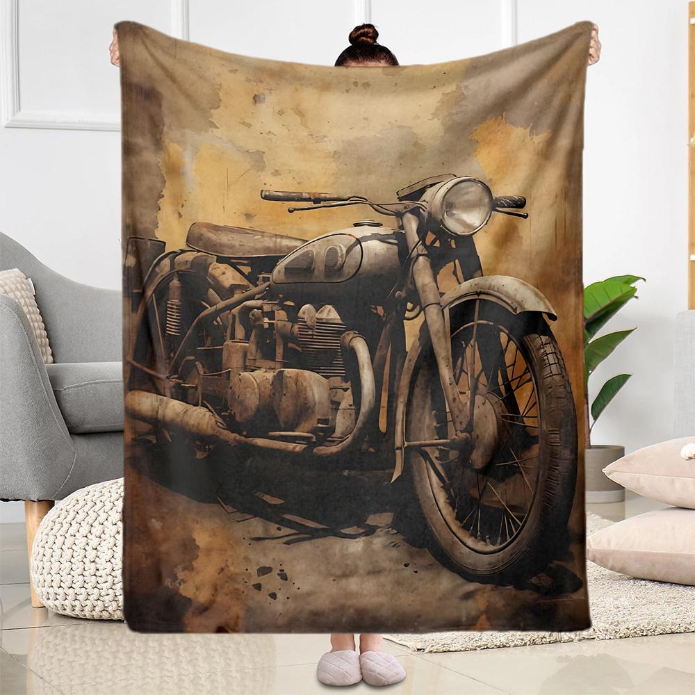 Motocross Adventure Sport Flannel Blanket - Soft and Suitable for Sofas, Beds, Offices, Travel, All Seasons, and The Best Gift for The Holidays.