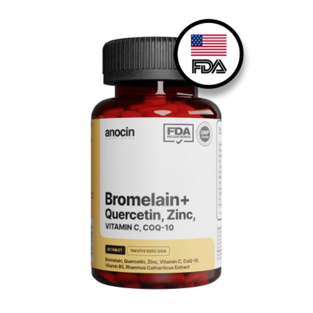 Бромелайн, ананас, кверцетин, цинк, Coq-10, витамин С, формула супербромелайна