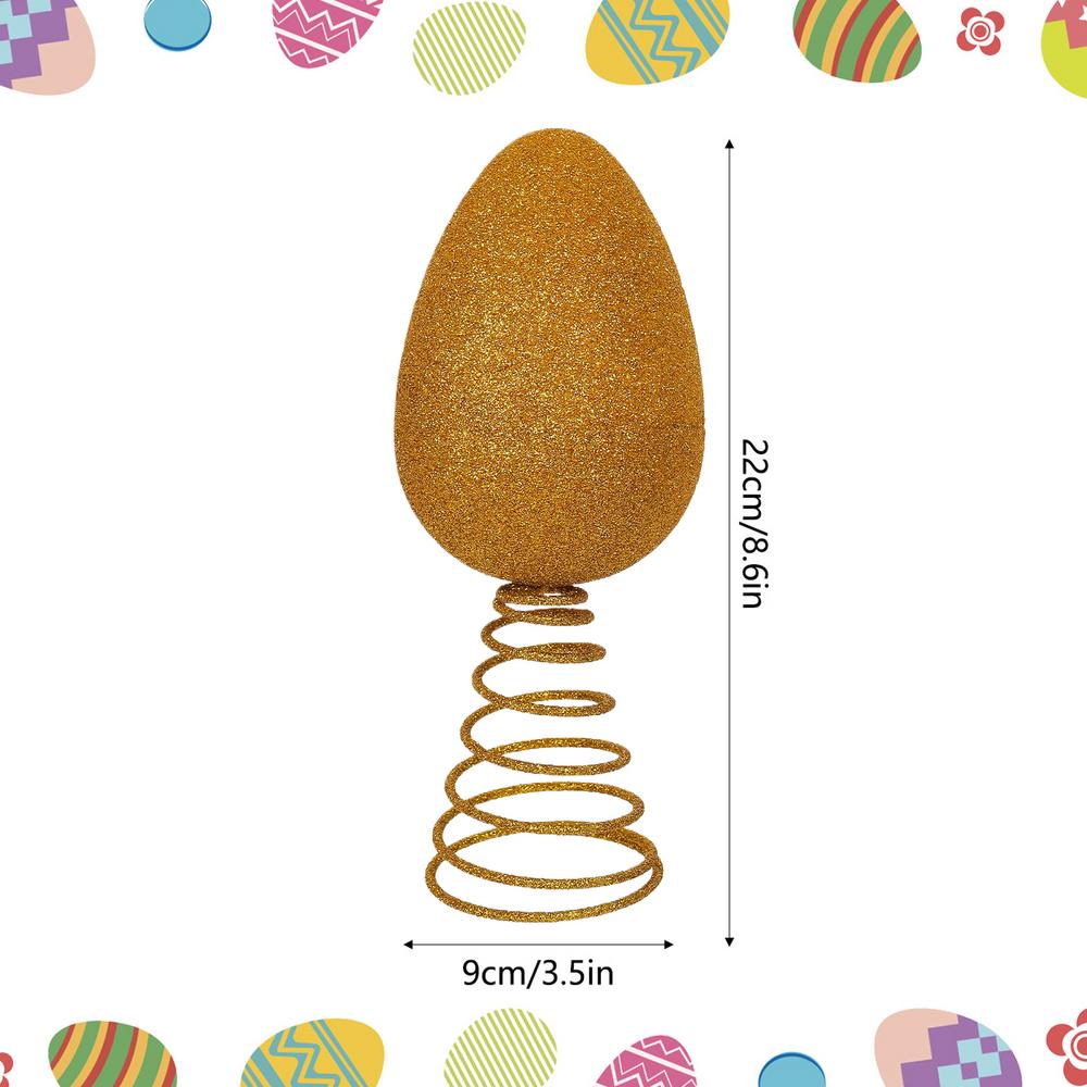 Весеннее Пасхальное Украшение на Дерево Блестящие пенопластовые яйца Топпер для Пасхального Дерева Многоцелевое Украшение для Вечеринок по случаю Дня Рождения Семьи