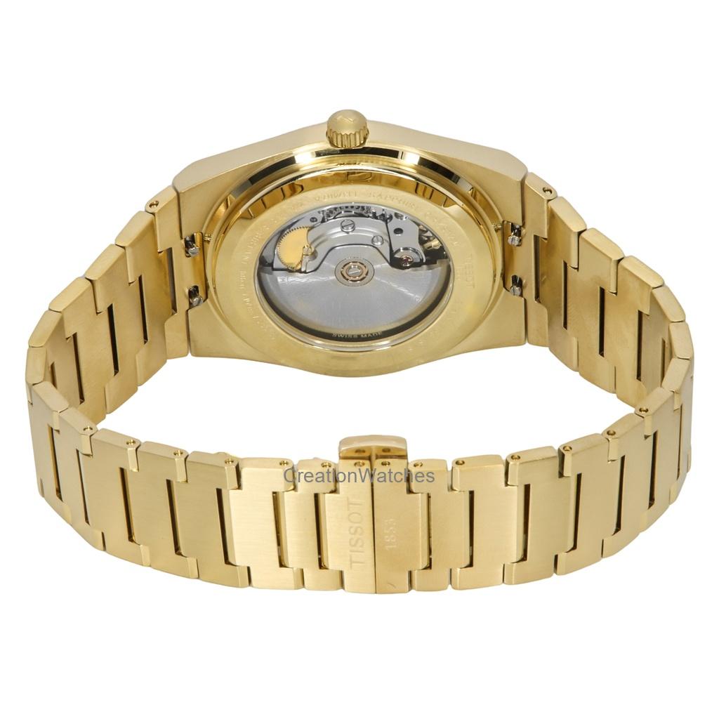 Tissot PRX Powermatic 80 золотистый оттенок нержавеющей стали циферблат цвета шампанского автоматический T137.407.33.021.00 100M мужские часы