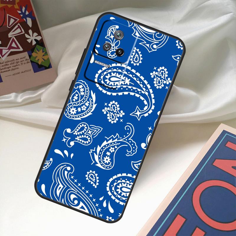 Черный чехол Bandana Paisley для POCO X6 Pro X3 X5 F3 F5 M5s M6 Pro Xiaomi 14 Ultra 11T 12T 13T Pro 12 13 Lite Cover