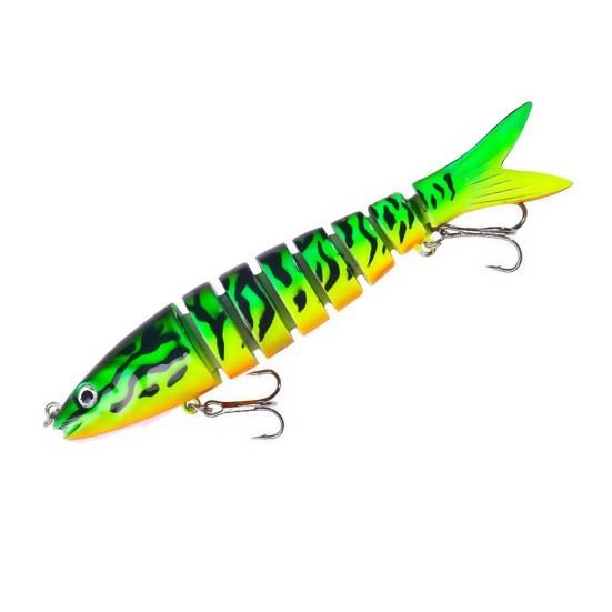 Составная искусственная приманка для рыбалки с 3D глазами, реалистично выглядящая, яркой расцветки, имитация, твердая приманка с тройными крючками