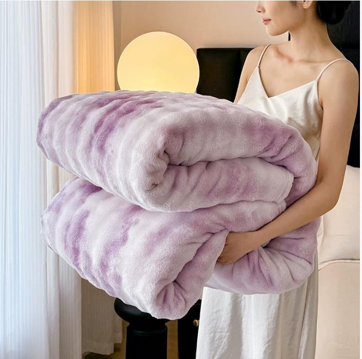 Super Soft Faux Rabbit Fur Shawl Blanket Four Seasons Warm and Cozy