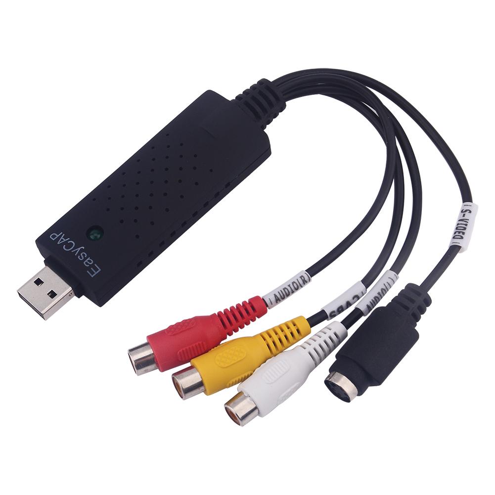 Usb 2.0 To 3 Audio S-Video Tv Dvd Vhs Rw Converter Adapter Cable Accessories