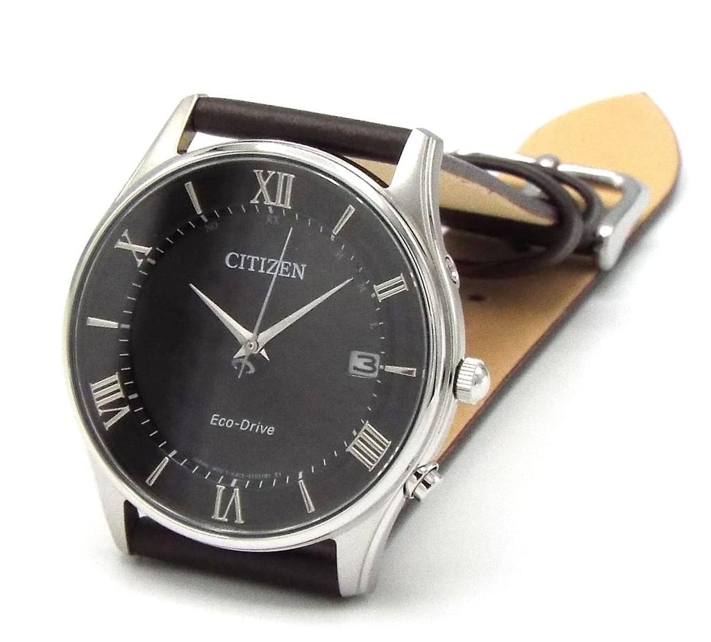 Радиоуправляемые часы Citizen Eco Drive CITIZEN Solar Radio с ремнем из натуральной кожи и сменным ремнем. Внутренний номер продукта AS1060. Мужские. (черный)