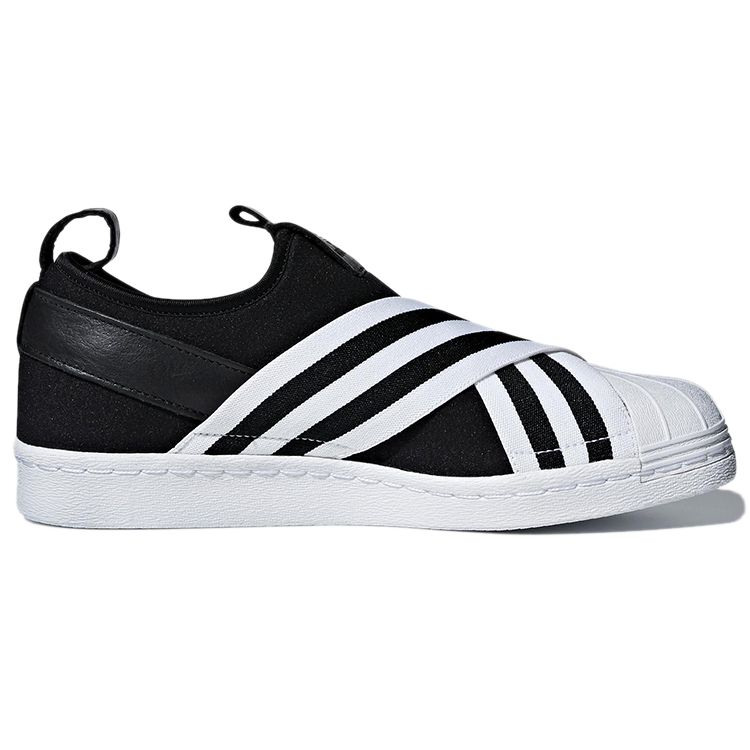 adidas Черные женские кроссовки Superstar Slip-On Core, обувь-белый AC8582