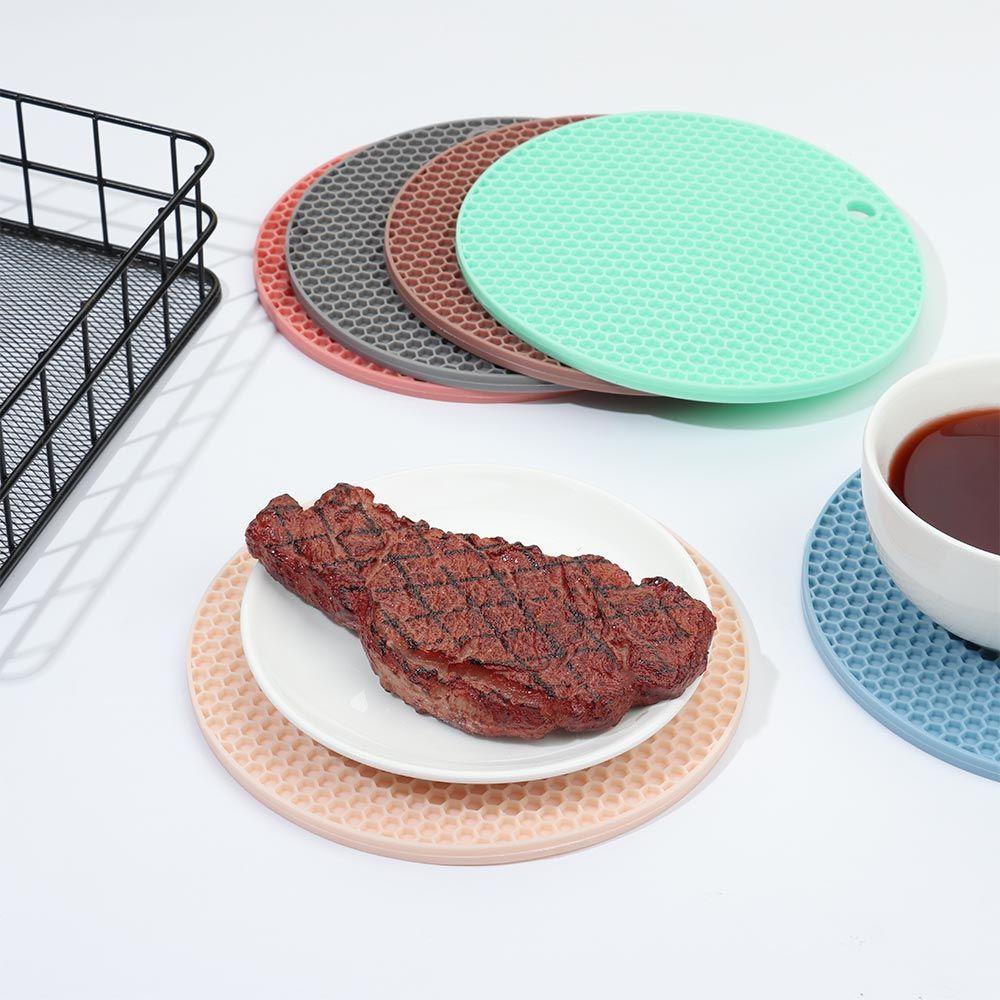 Kitchen Supplies Anti-Scalding Non-Slip Heat Resistant Mat Silicone Pot Holders Coaster Bowl Mat