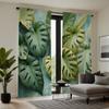 Комплект из 2 предметов HD Юго-Восточная Азия банановый лист декоративная занавеска зеленая завязка цифровая печать занавеска украшение дома стиль Украшенный l