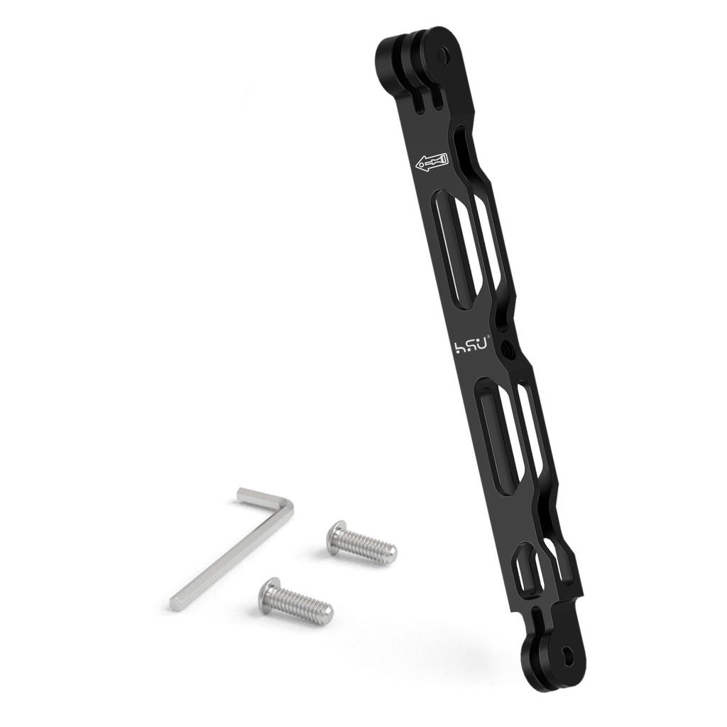 HSU GoPro Aluminum Extension Arm Pole Mount Helmet Mount Metal Pole Mount Helmet Stick Mount Compatible with GoPro and Other Action Cameras